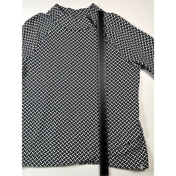 T By Talbots Asymmetrical Cross Stitch Lightweight Sweatshirt Size Large Petite - Picture 8 of 10